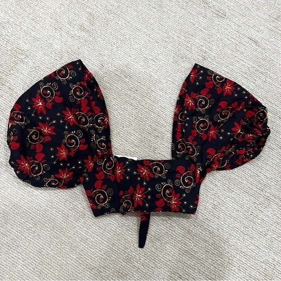 GRASS Fields Puff Sleeve Crop Front Tie Top - Picture 2 of 10